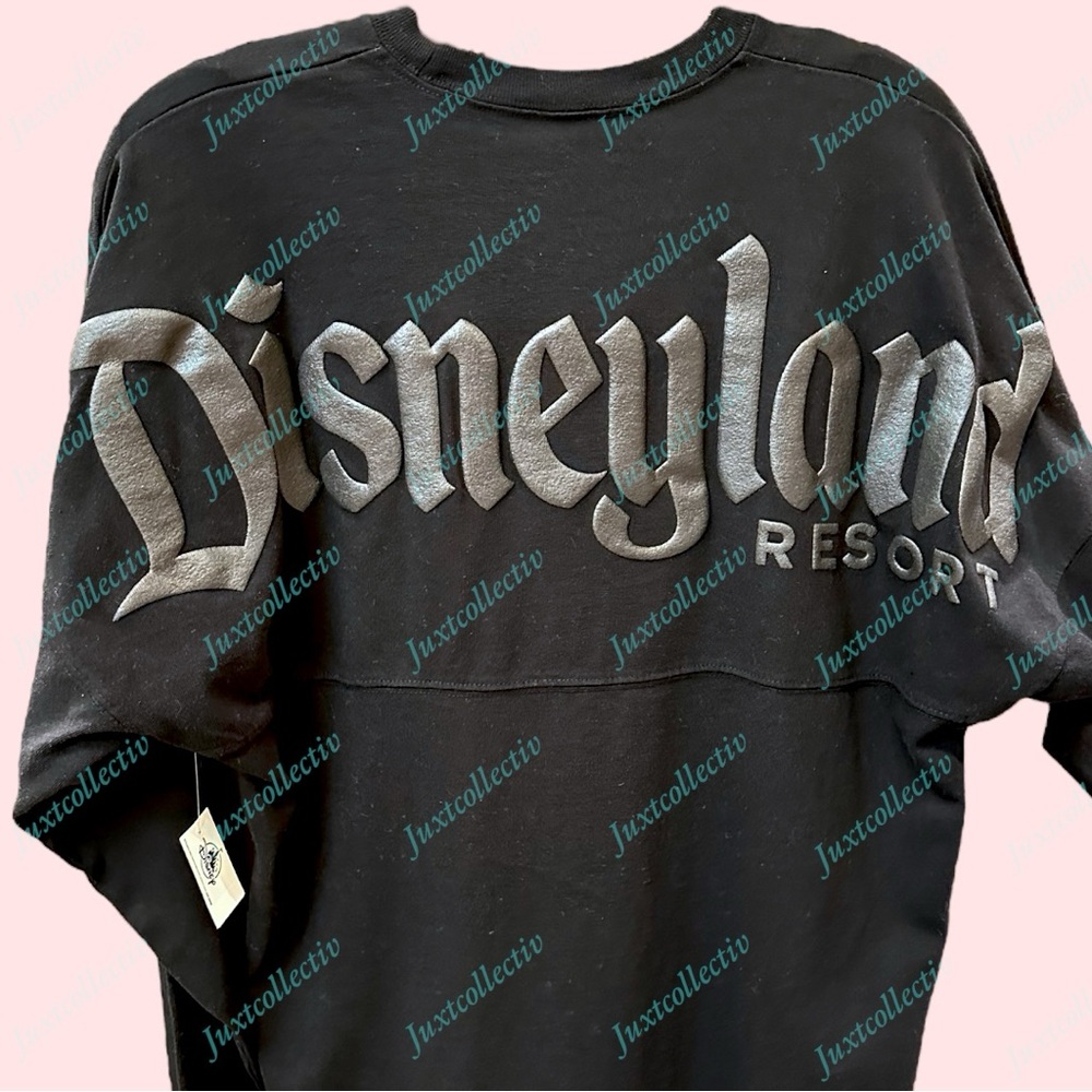 NWT Disneyland Black Spirit Jersey With Black Lettering